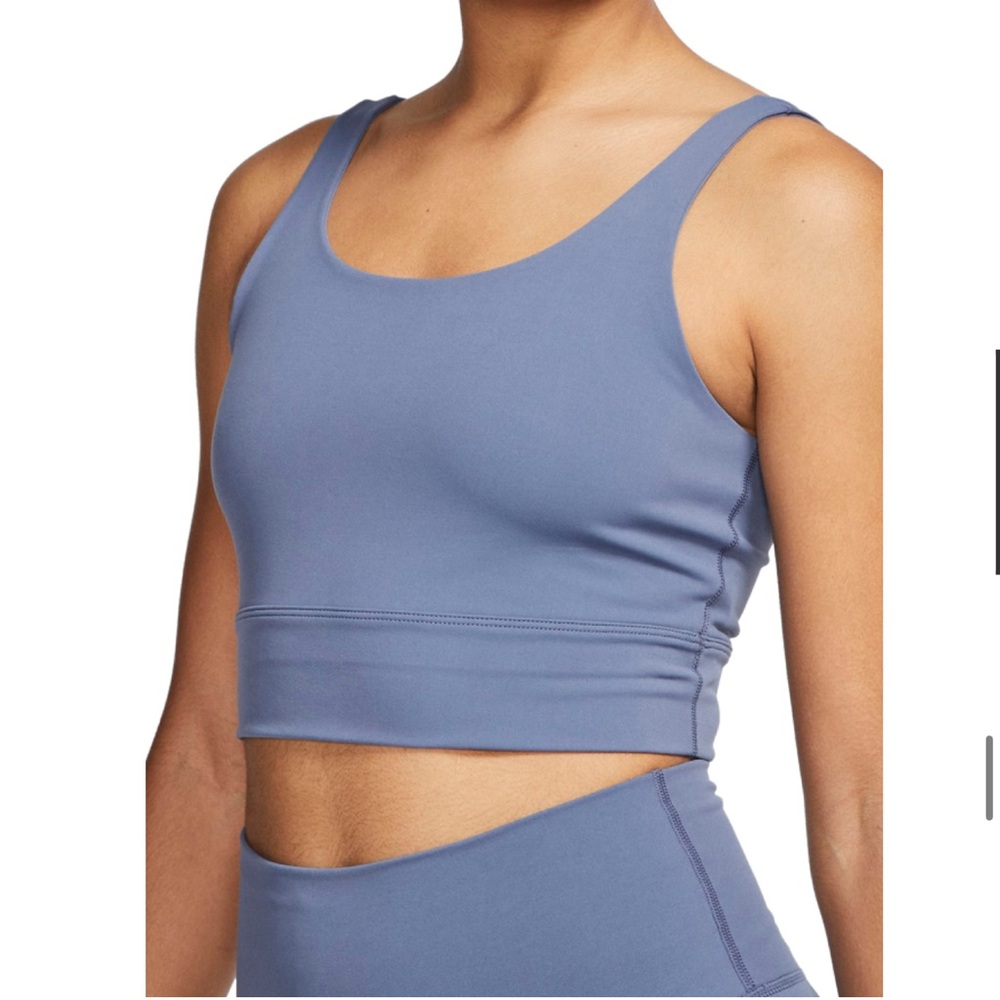 Nike Yoga Luxe Infinalon Crop Top DFSDBL/ IRNGRY - NWT